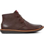 Bottines camper - mod�le 36530 beetle - cuir - lacets - talon 2 cm - couleur dark brown 060 et blanc