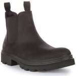 Bottines chelsea en cuir pour hommes ecco grainer - noir - a lastique - semelle en caoutchouc rsistant ...