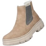 Bottines chelsea - rieker - z7465 - 60 - beige - doublure chaude - talon carr� 5cm