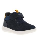 Bottines cuir - marque - mod�le - enfant - bleu - plat