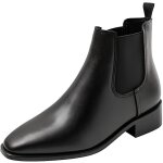 Bottines en cuir pour femmes funmoon - noir - chaussures de ville  talon