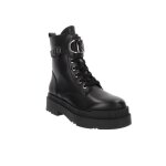 Bottines en cuir pour femme - liu jo - talon carr� - noir - lacets