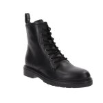 Bottines en cuir pour femme nerogiardini - talon carr 3cm - lacets - noir