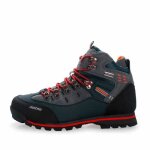 Bottines en cuir fendues pour hommes - chaussures de neige chaudes en peluche - hiver  lacets