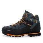 Bottines en cuir fendues pour hommes - chaussures de neige chaudes en peluche - hiver  lacets