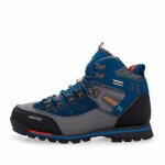 Bottines en cuir pour hommes - chaussures de neige - bleu - lacets
