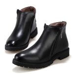 Bottine en cuir pour homme - noir