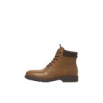 Bottines cuir jack & jones solomon - homme - honey - marron - lacets