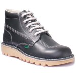 Bottines en cuir  lacets pour hommes - kickers - kick hi m - marine - cuir - tige haute