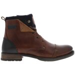 Bottine cuir redskins yedos - homme - brandy / marine - fermeture  lacets / zip - confort exceptionnel ...