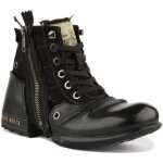 Bottines en cuir replay clutch pour hommes avec fermeture clair latrale - noir - taille 44