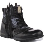 Bottines en cuir replay clutch  lacets pour homme - noir camo - taille 42