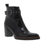 Bottines cuir talon dcroch haut dorking noir - femme - d8300 - na - noir vernis - cuir - haute - zip ...