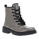 Bottines en cuir anthracite � semelle respirante et avec fermeture zipp�e