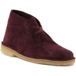 Bottines desert en cuir sud  2 ?illets pour femmes - clarks originals - violet - lacets - daim - nubuck ...