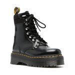 Bottines dr. martens 30932001 noir mixte - cuir - lacets - plat - moyenne