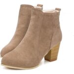 Bottine femme automne hiver marron - lkg - xz017 - talon aiguille 5cm - cuir - lacets