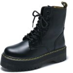 Bottines pour femmes automne hiver soft bottines - noir - femme - plat - synthtique - basse - lacets ...