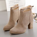 Bottines femme - automne hiver - talons hauts - beige - boots martin mode