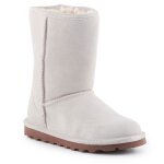 Bottines femme - bearpaw elle - daim - nubuck - beige - lacets - talon plat