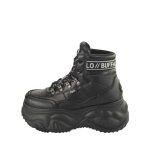 Bottines femme - buffalo - blader - noir - lacets - vgan nappa