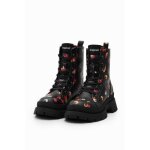Bottines femme desigual flowers - noir - 41 - lacets - synthétique - talon 2 Bottines femme desigual flowers - noir - 41 - lacets - synthétique - talon 2