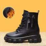 Bottines pour femmes - ecelen - semelle paisse - chaussures gothiques - chaudes et rsistantes  lusure ...