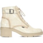 Bottines femme fluchos f2107 fugaz - cuir - lacets - talon large - beige