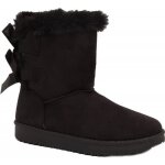 Bottines femme fourres en synthtique avec ruban noeud satin - noir - taille 39