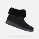 Bottines femme geox d arlara - cuir noir - confortable et respirant