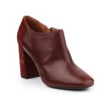 Bottines femme - geox d audalies - cuir - talon carr� 5cm - marron