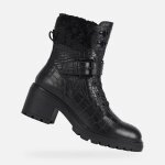 Bottines femme geox d damiana en textile noir - style dcontract et tendance