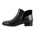Bottine femme geox felicity smo. lea - noir - fermeture zip - talon plat