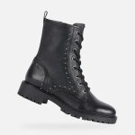 Bottines femme - geox - d hoara - cuir - lacets - motard