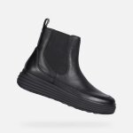 Bottines femme geox d phaolae en cuir noir - respirantes et confortables