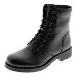 Bottine femme - geox - rawelle - cuir noir - lacets et zip - confort optimal