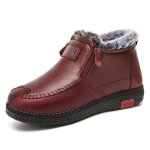 Bottines pour femmes - jiushengti? - rouge foncé - chaussures imperméables en peluche dhiver Bottines pour femmes - jiushengti? - rouge foncé - chaussures imperméables en peluche dhiver