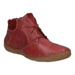 Bottines pour femmes - josef seibel - fergey 65 - rouge - lacets - moyenne - cuir