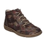 Bottines pour femmes - josef seibel neele 01 - marron - cuir - plat - lacets