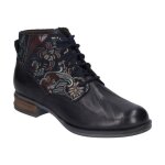 Bottines pour femmes - josef seibel - sanja 10 - cuir - lacets - bleu