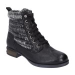 Bottines pour femmes - josef seibel sanja 17 - noir - cuir - hauteur de la tige moyenne - lacets
