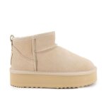 Bottines  plateforme cuir fourre femme kelara