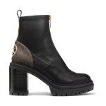 Bottines femme michael kors cyrus zip bootie noir - talon plat - hauteur 9cm