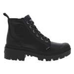 Bottines femme - palladium - cuir noir - talon décroché moyen 4cm - tige moyenne 105cm - fermeture zip ... Bottines femme - palladium - cuir noir - talon décroché moyen 4cm - tige moyenne 105cm - fermeture zip ...