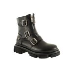 Bottines femme - les petites bombes - carmela noir pu - talon 5cm - plateau 35cm - fermeture zip
