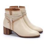 Bottines femme - pikolinos - calafat - cuir - talon large - fermeture zip