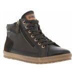 Bottines femme - pikolinos - vert - cuir - lacets plats kaki et zip latral