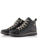 Bottines pour femme - pikolinos vigo - cuir noir - hauteur de tige moyenne - lacets