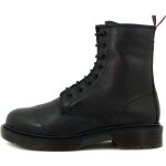 Bottine femme pregunta en cuir noir  lacets et zip chaussure dhiver  talon bas