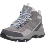 Bottines femme - skechers - 158258 - gris - tige en cuir - impermable